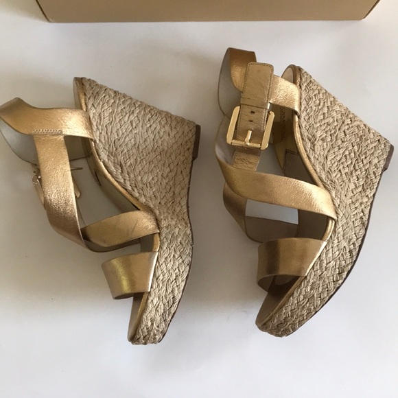 Michael Kors Gold Wedges - Picture 2 of 7